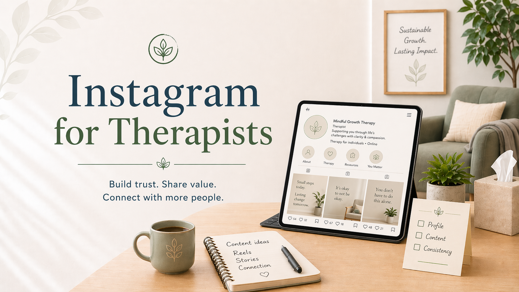 Instagram for therapists showing what content works and what wastes time for therapy practices in 2026