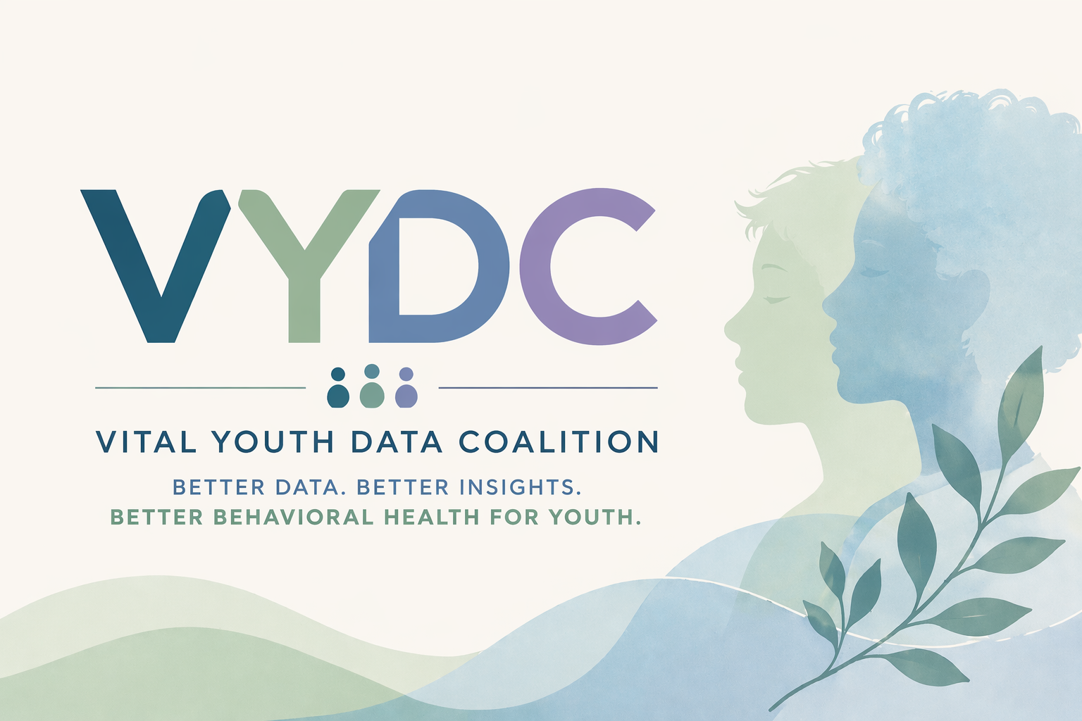 Stylized VYDC acronym with silhouetted profiles of three diverse young people representing the communities the coalition serves